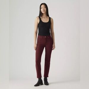 New Levi’s 314 Slimming Straight Jeans Merlot 33x30